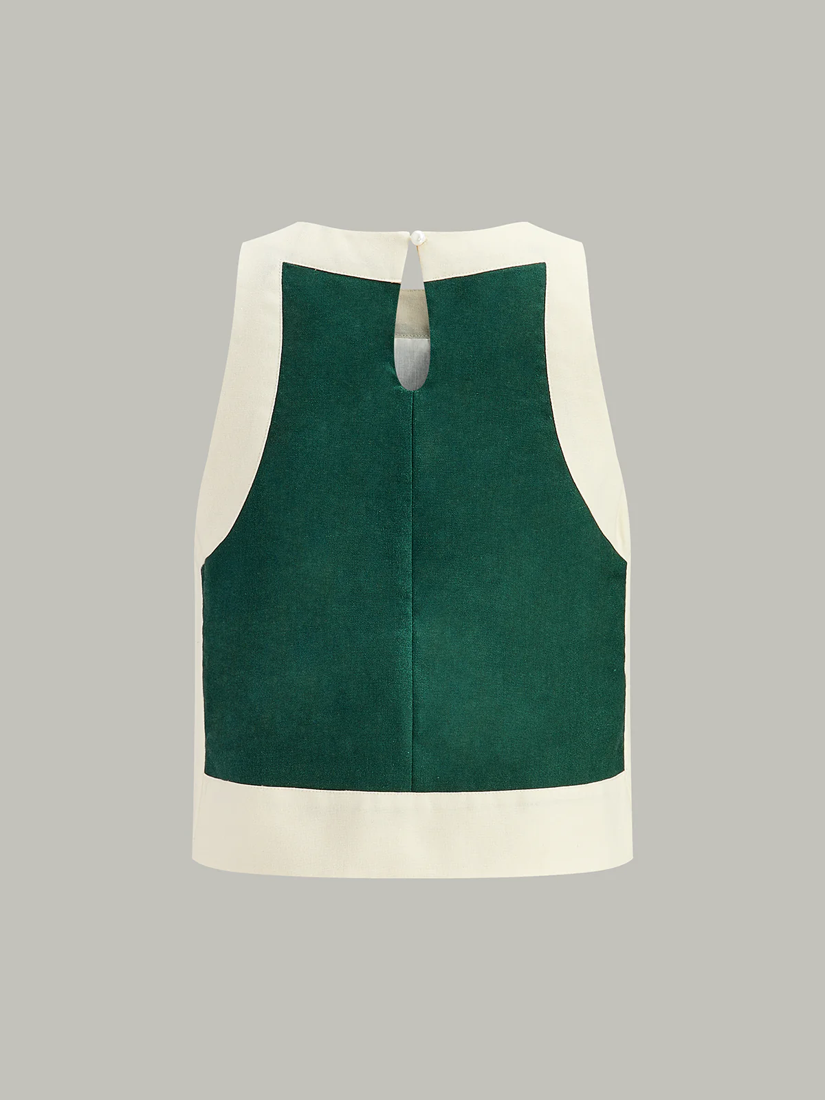 Contrast Trim Crop Top and Wide-Leg Pants Set