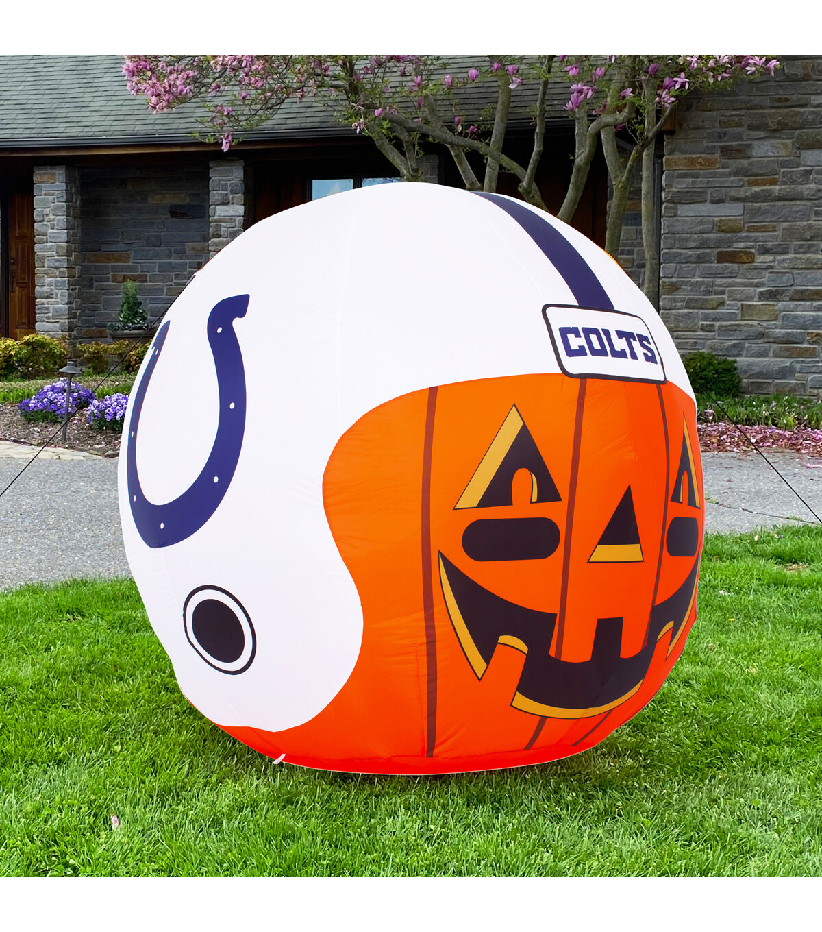 Sporticulture 4' NFL Indianapolis Colts Inflatable Jackolantern Helmet