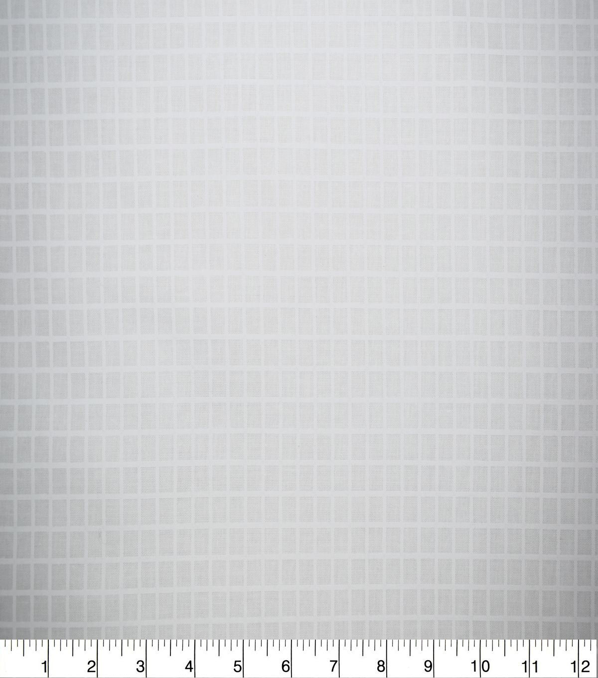 White Checks Quilt Cotton Fabric by Quilter's Showcase