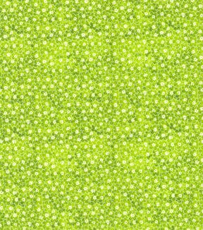 Lime Green Sundrenched Floral Cotton Fabric by Keepsake Calico