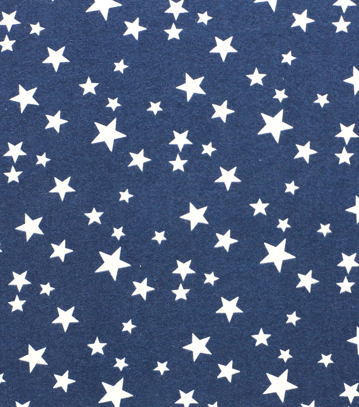 Glow in the Dark Stars on Navy Flannel Fabric