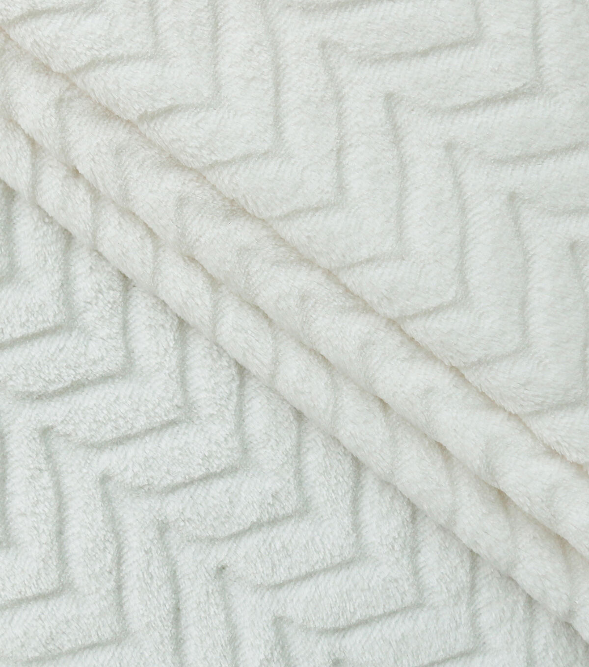 Cream Arrow Embossed Sew Lush Fleece Fabric