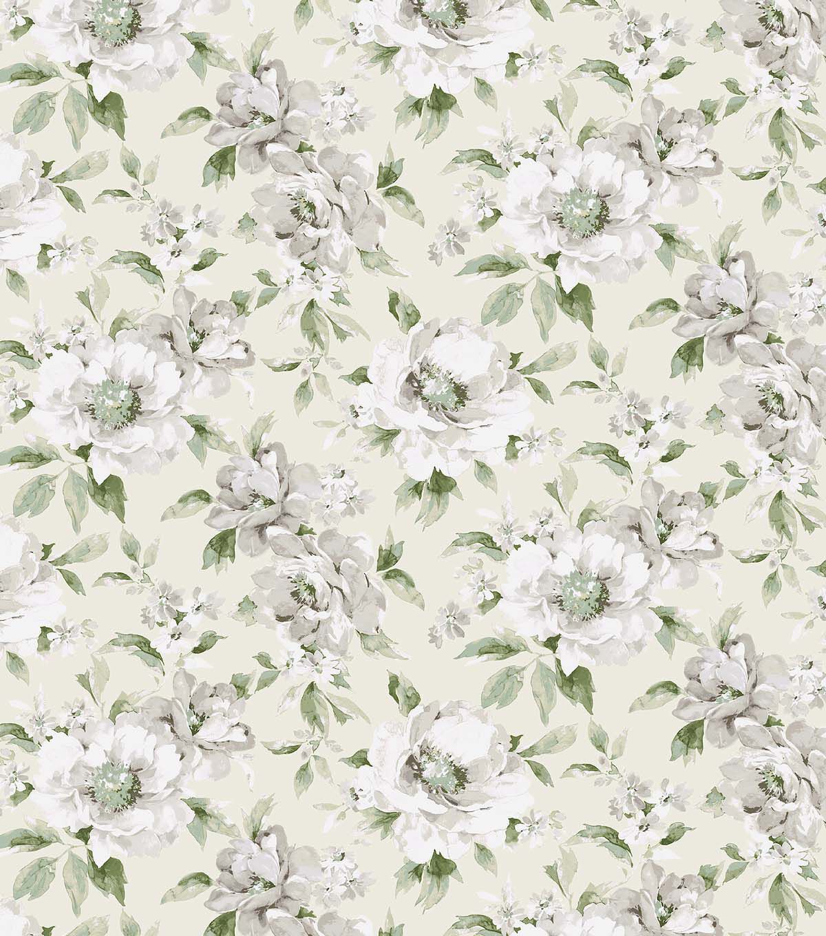 Surface Style 20.5' x 18' Celadon Whispery Floral Peel & Stick Wallpaper