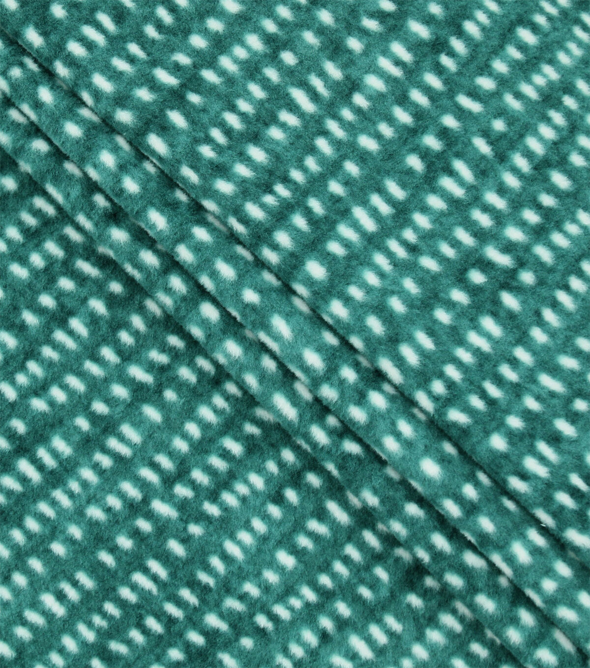 Blue Linear Spots Heather Luxe Fleece Fabric