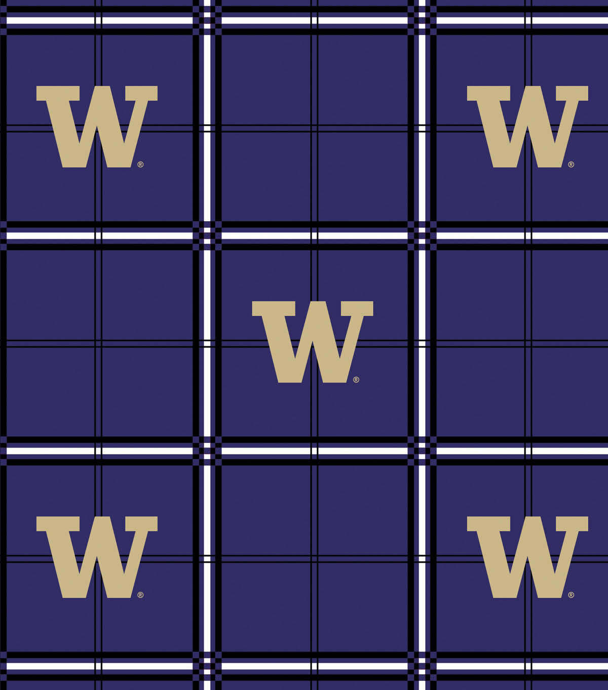 University of Washington Huskies Flannel Fabric 42