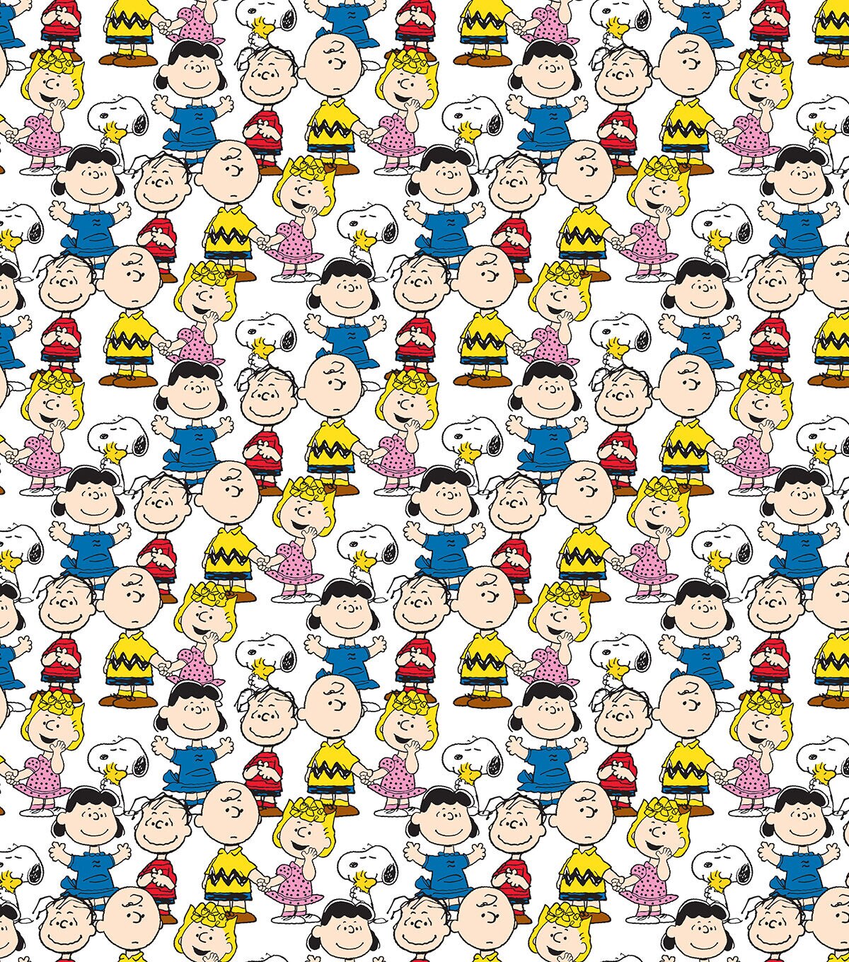 Peanuts Packed Characters Cotton Fabric