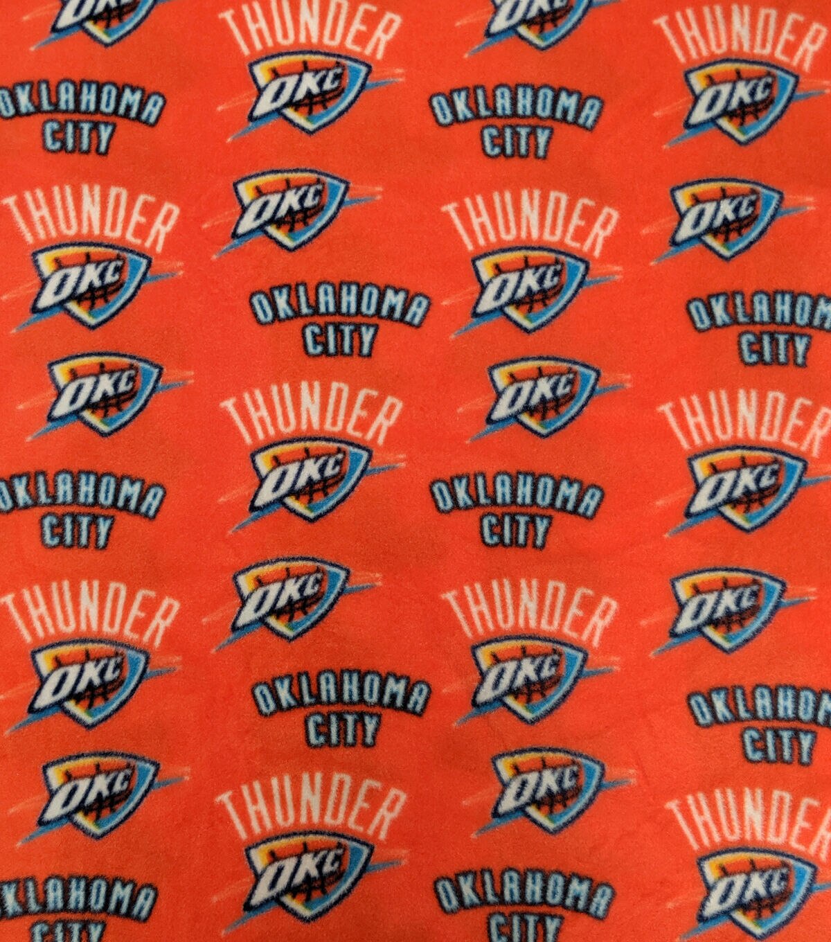 Oklahoma City Thunder Fleece Fabric Allover