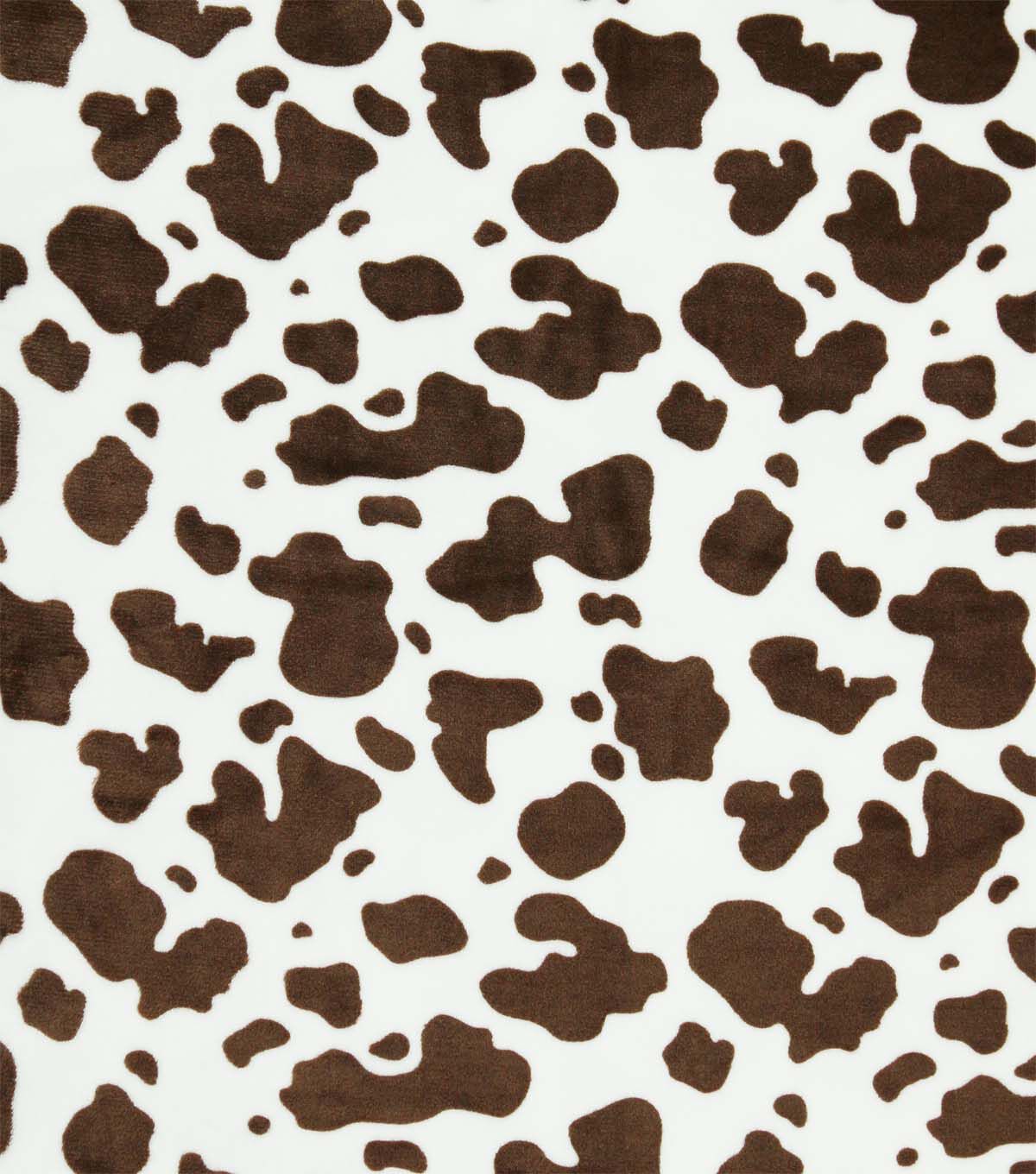 Brown Cow Print Sew Lush Fleece Fabric