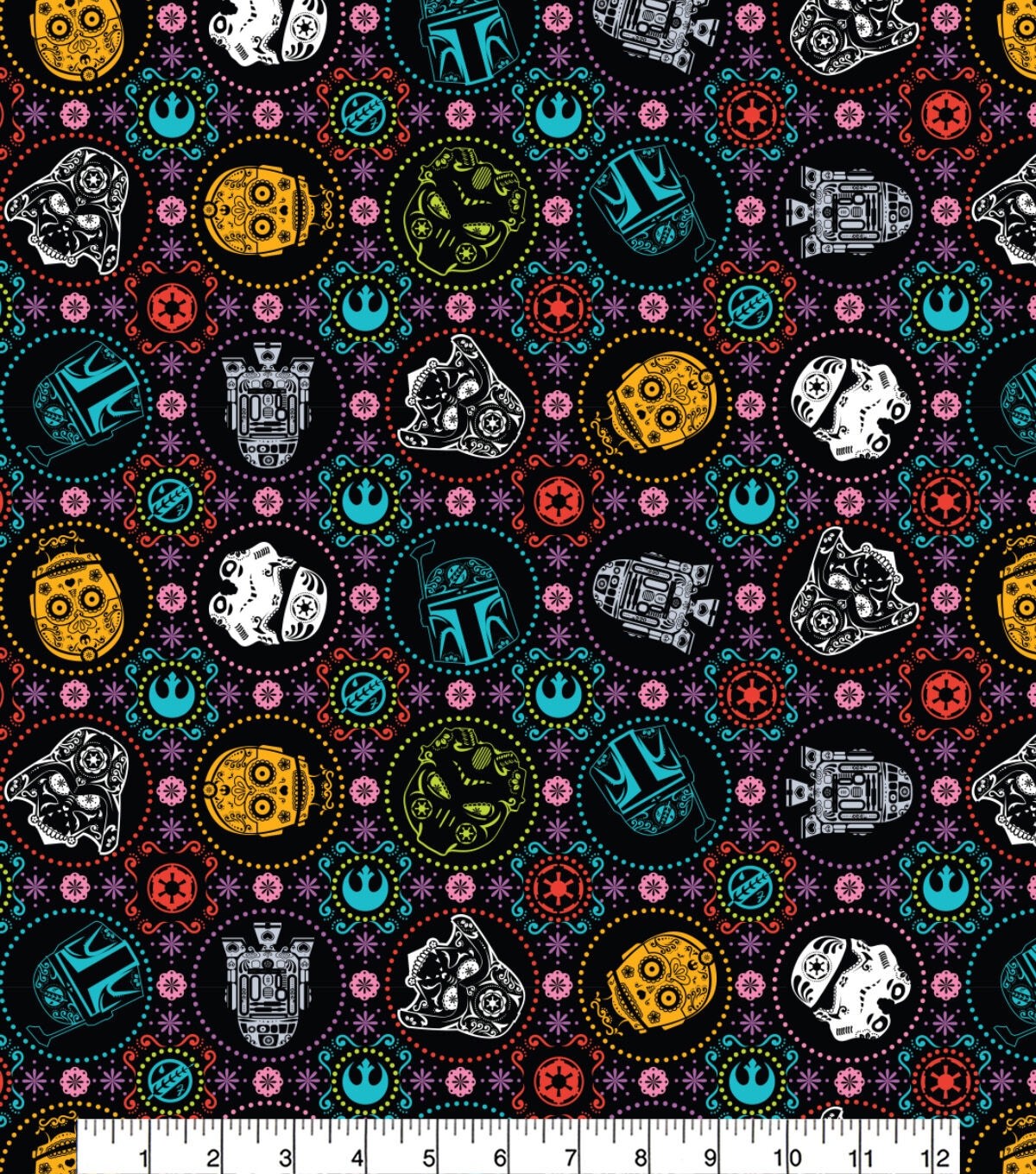 Star Wars Cotton Fabric Sugar Skulls