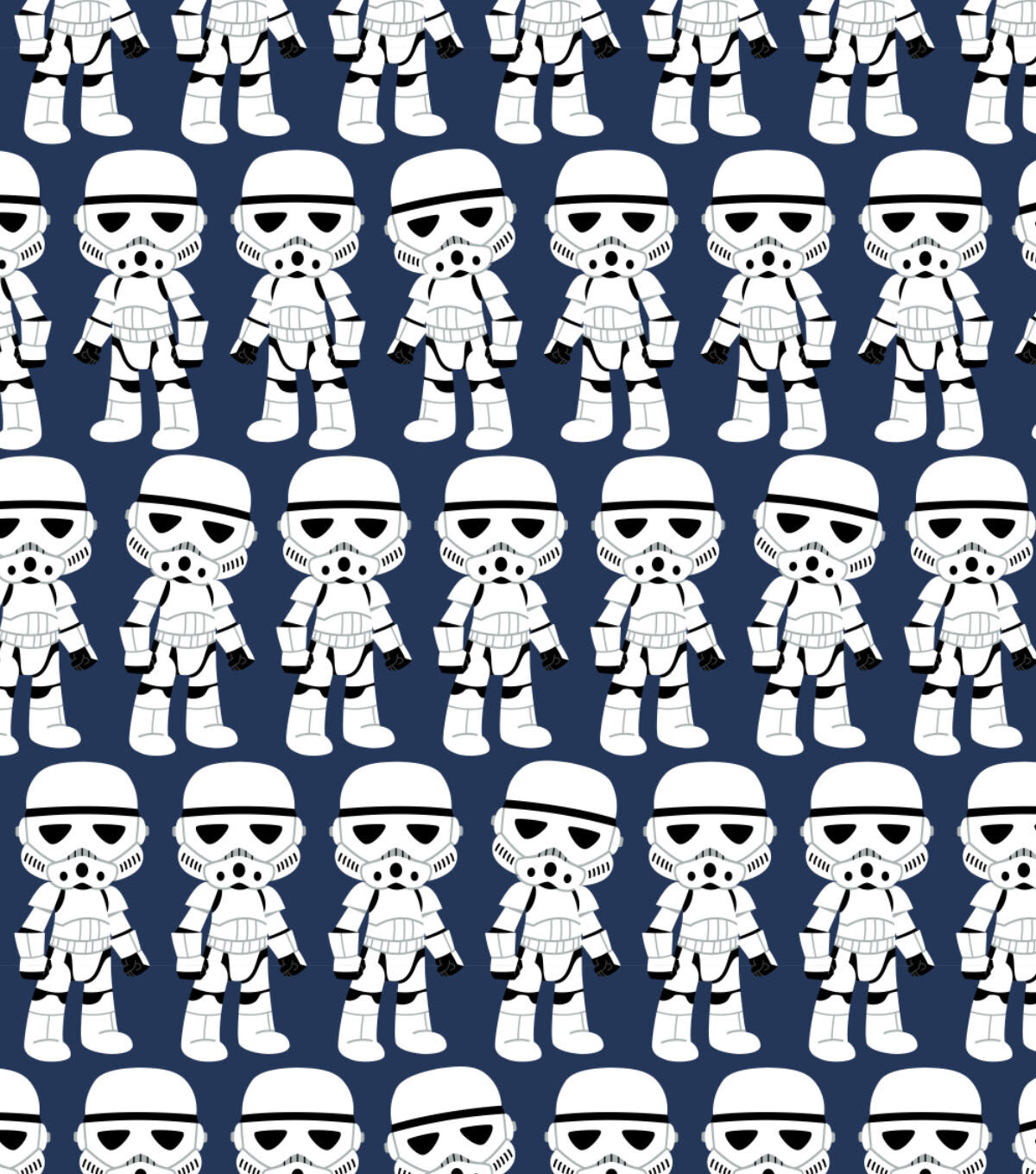 Star Wars Kawaii Troopers Packed Pop Culture Fleece Fabric