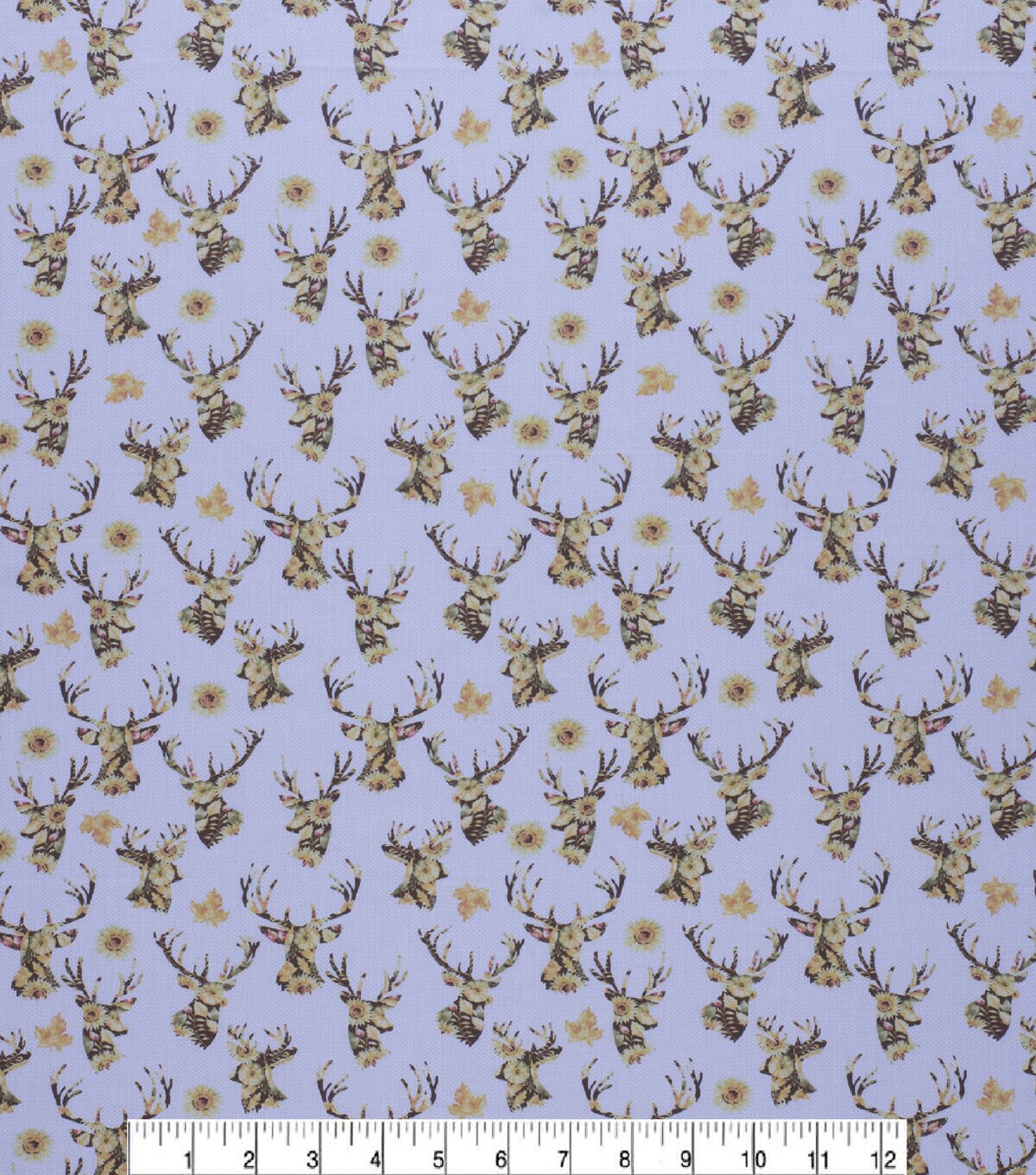 Stag Head Harvest Harvest Cotton Fabric