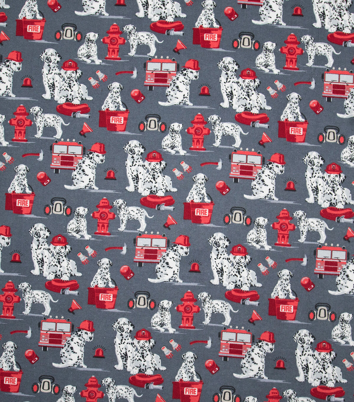 Fire Deptartment Dalmations Super Snuggle Flannel Fabric