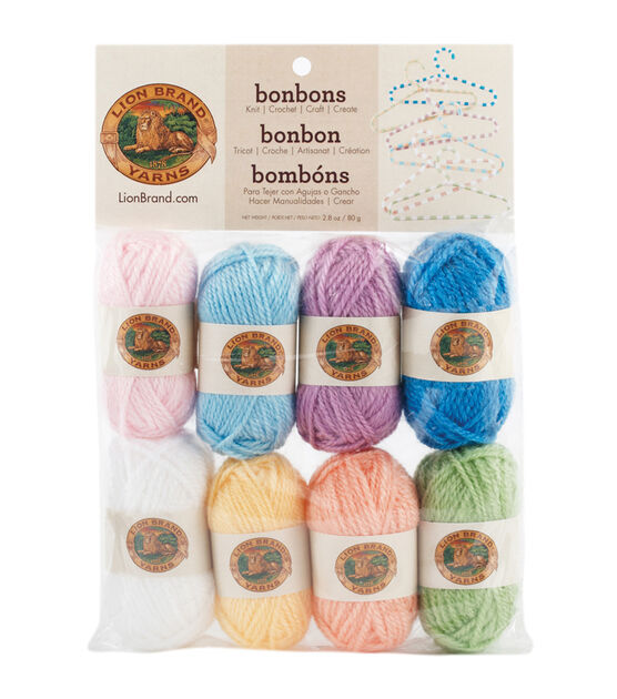 Lion Brand Bonbons Yarn 8 Pkg Nature