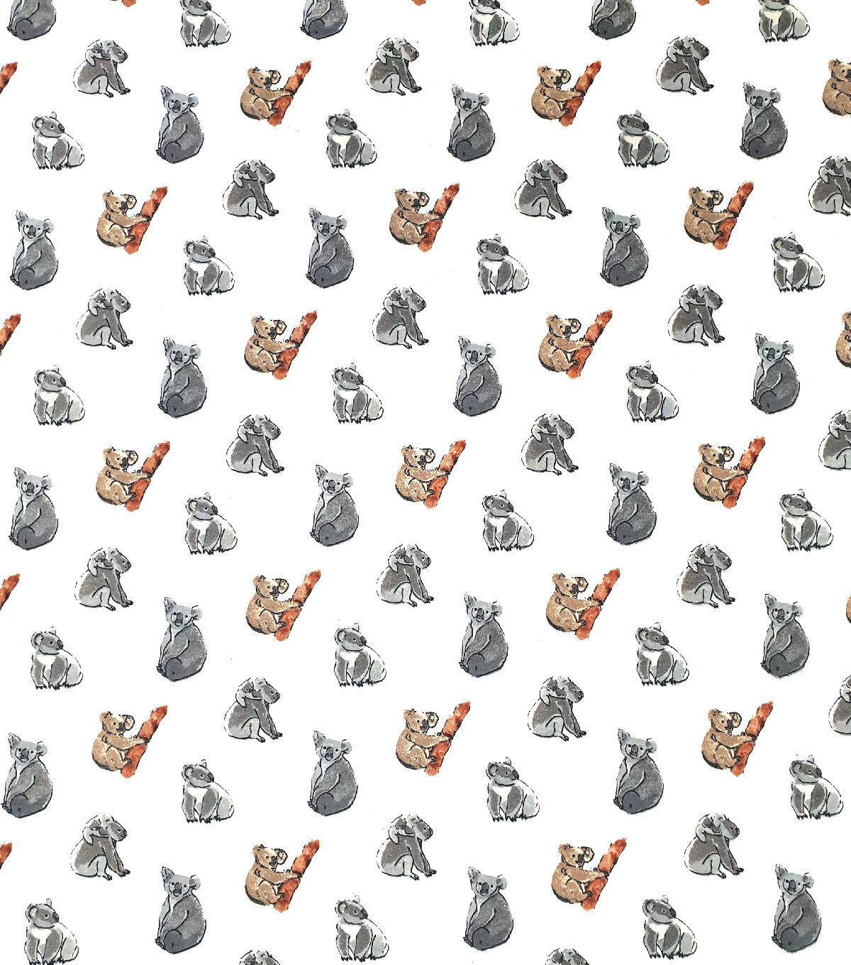 Koala Super Snuggle Flannel Fabric