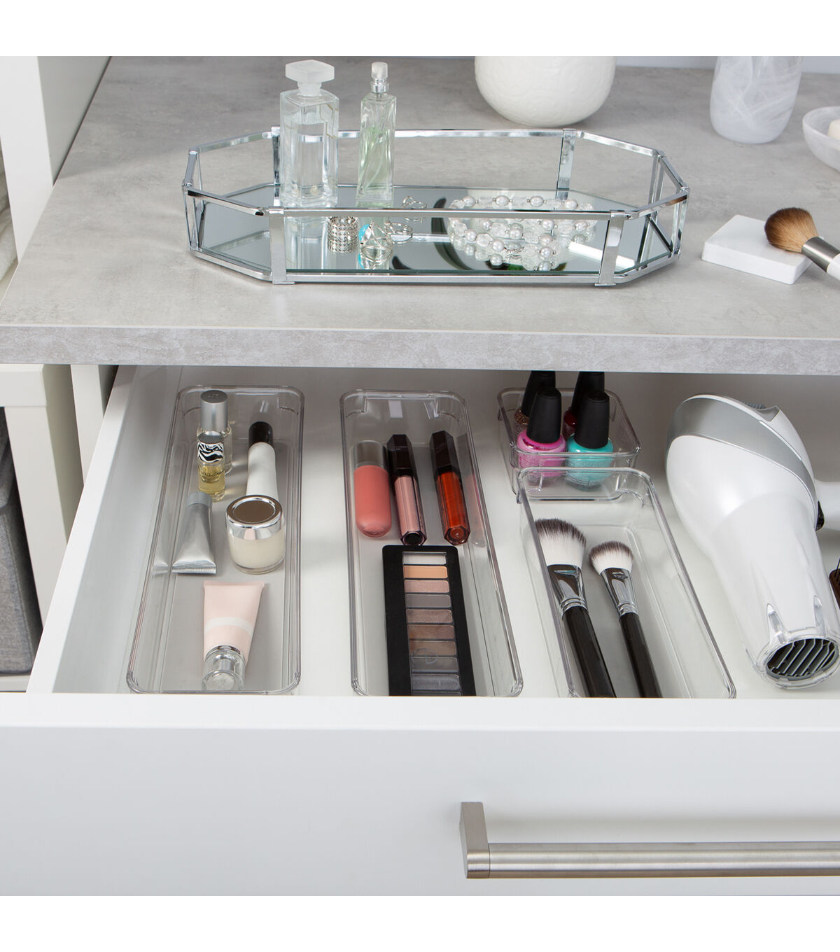 Simplify 4ct Clear Multipurpose Drawer Organizers