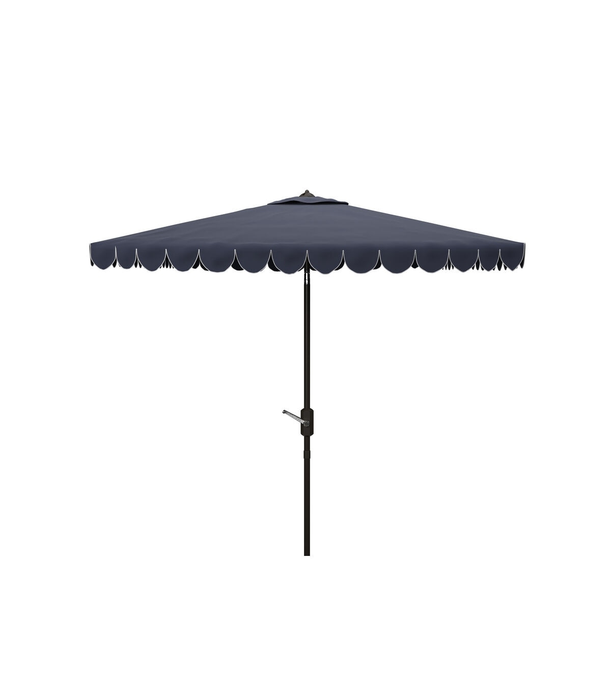 Safavieh 7.5' Venice Navy & White Square Crank Patio Umbrella
