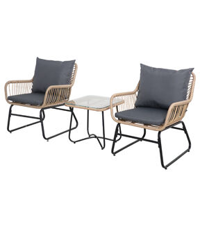 Northlight 3pc Santa Cruz Rattan Outdoor Patio Set With Cushions