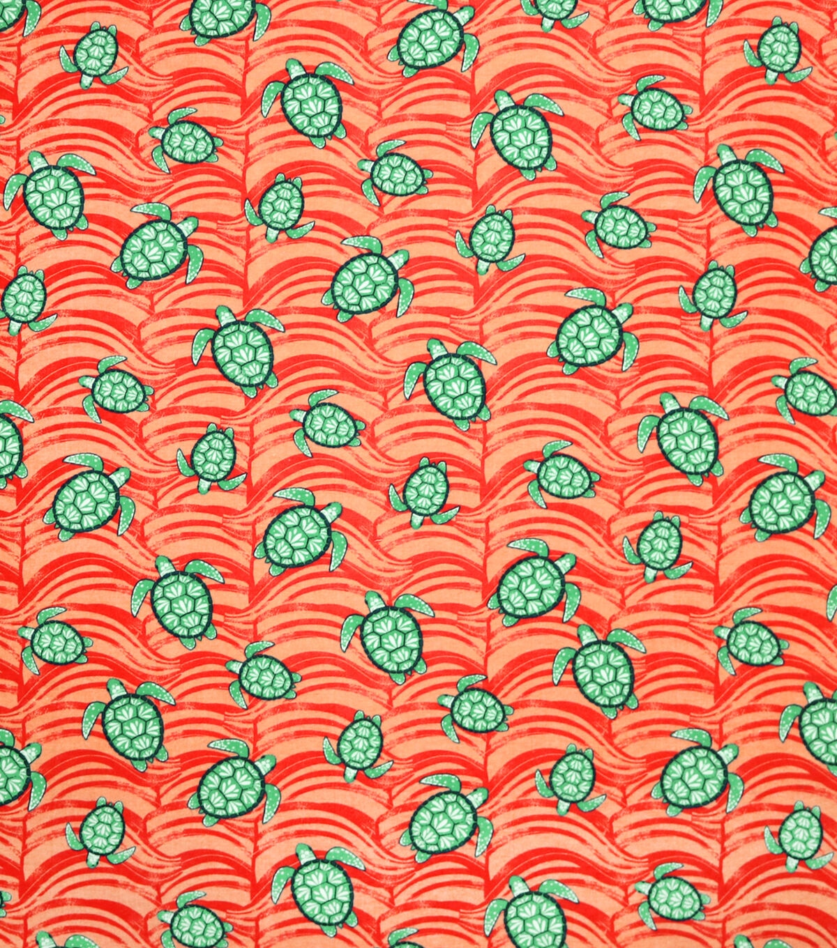 Turtles On Coral Super Snuggle Flannel Fabric