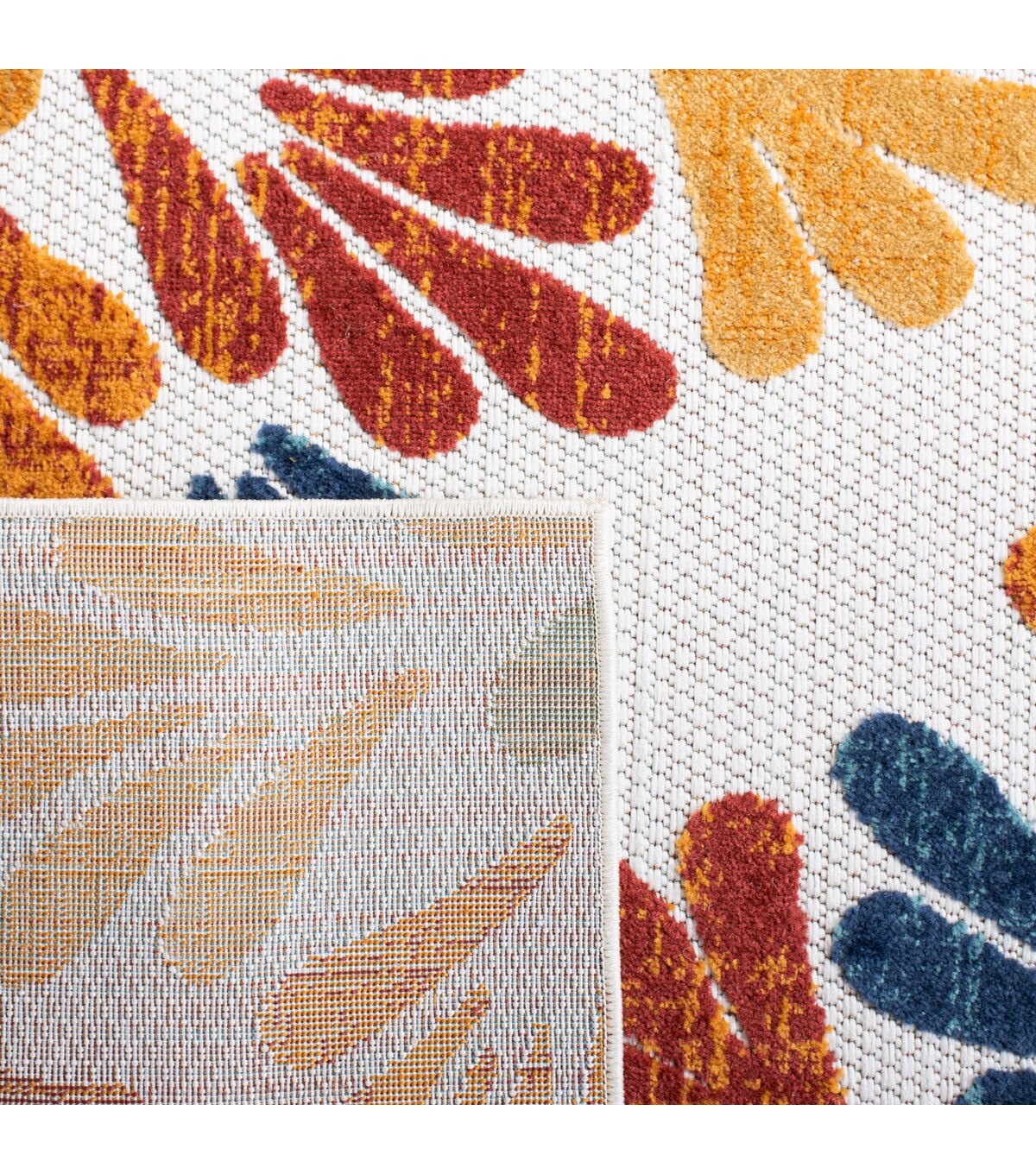 Safavieh Cabana CBN800 2' X 6' Creme & Red Outdoor Rug