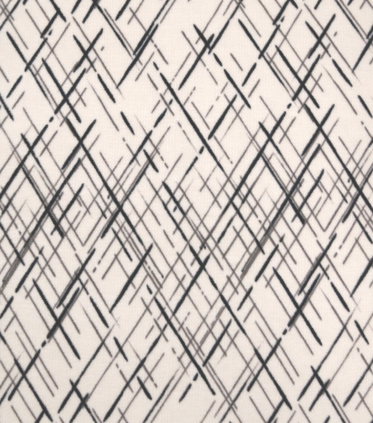 Black & White Plaid Anti Pill Fleece Fabric