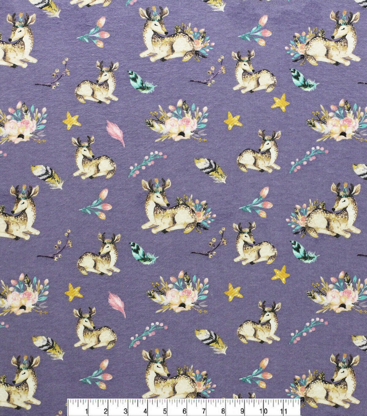 Floral Fawns Super Snuggle Flannel Fabric