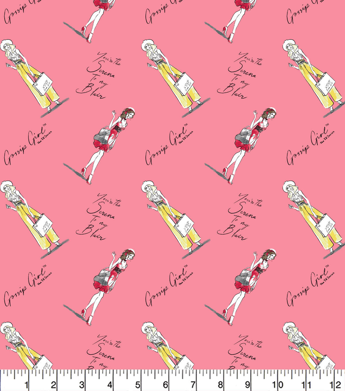 Gossip Girl Upper East Side Cotton Fabric