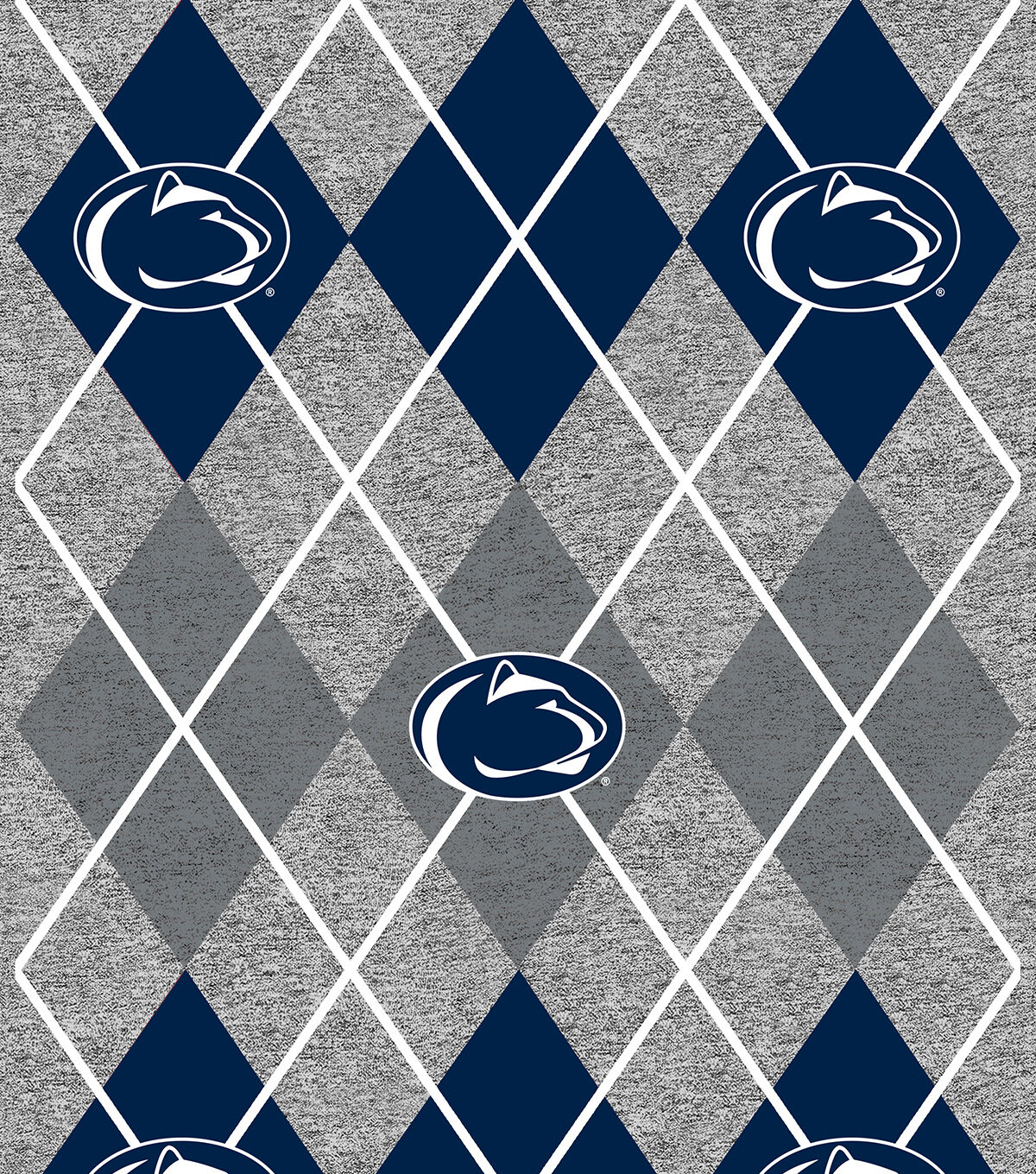 Penn State Fleece Fabric Heather Argyle