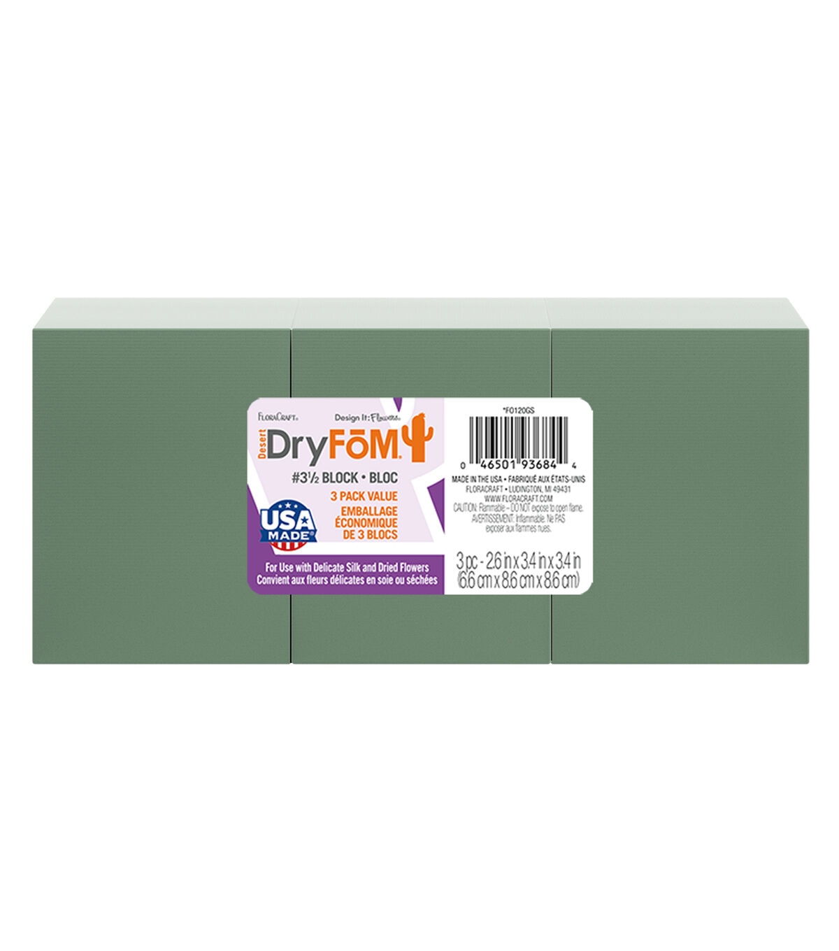 FloraCraft Floral Desert DryFōM 3 Piece Block 2.6