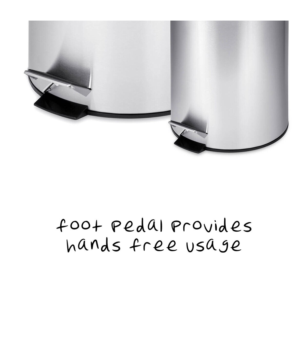 Honey Can Do 2ct Silver Stainless Steel 30L & 3L Step Trash Cans