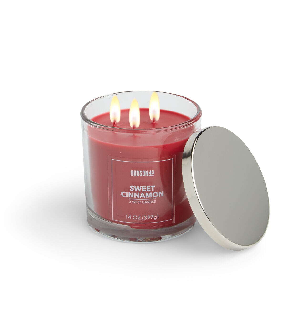 14oz Sweet Cinnamon Scented Jar Candle by Hudson 43