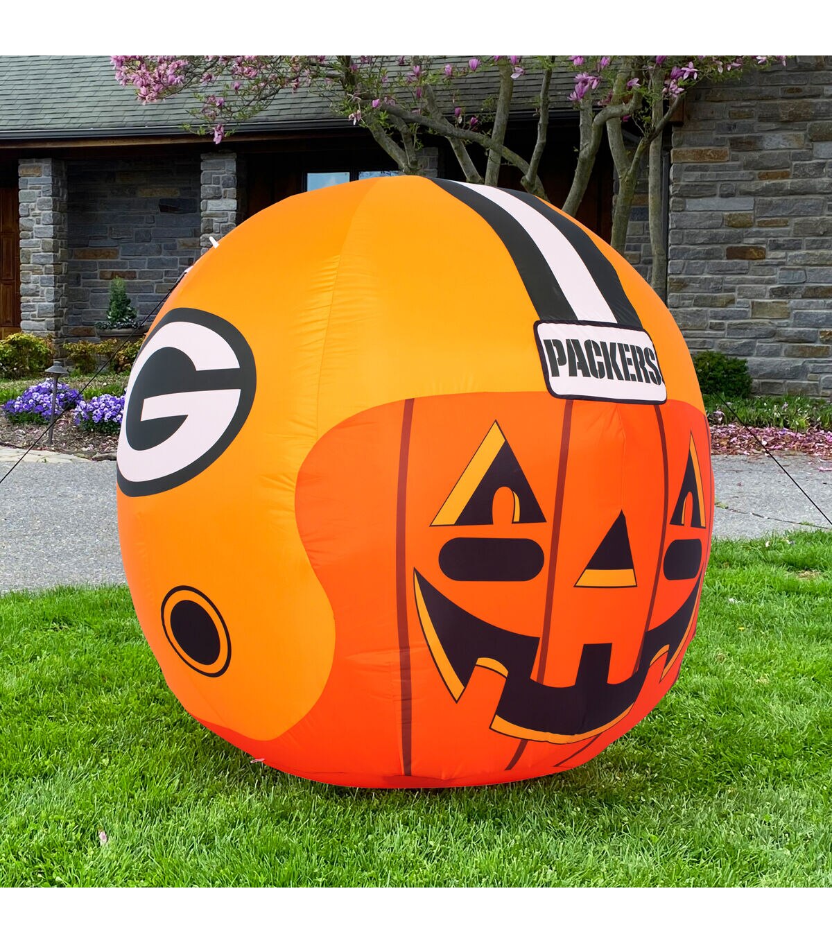 Sporticulture 4' NFL Green Bay Packers Inflatable Jackolantern Helmet