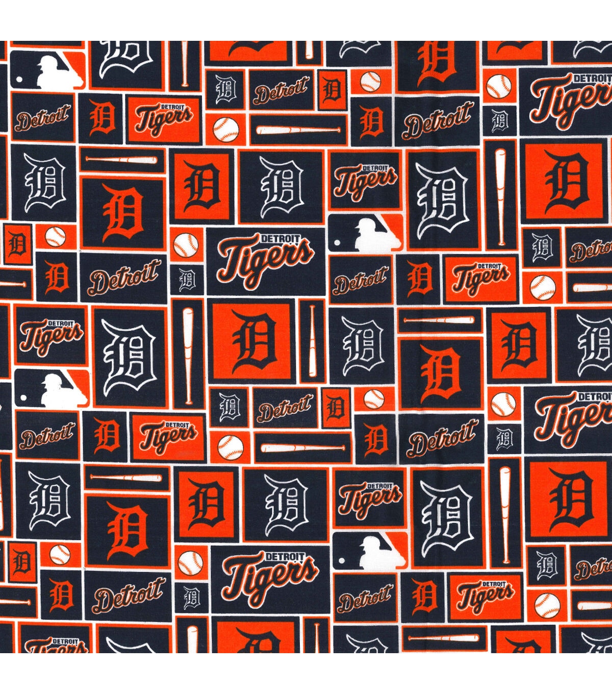 Fabric Traditions Detroit Tigers Cotton Fabric Patch