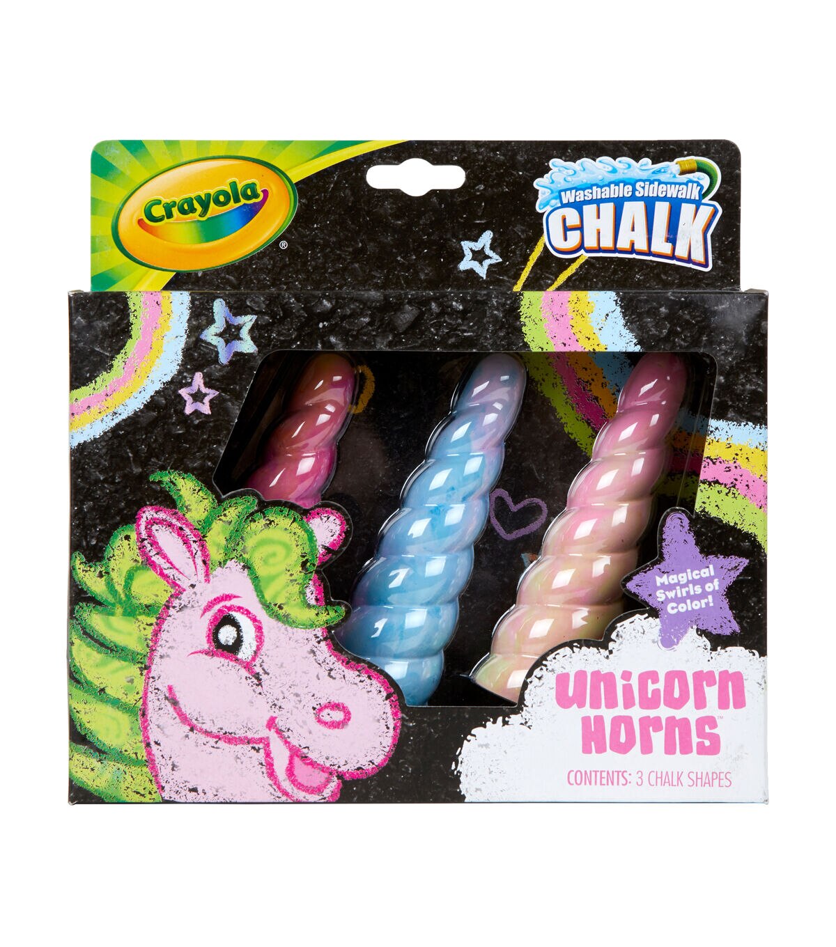 Crayola Unicorn Horn Sidewalk Chalk 3ct