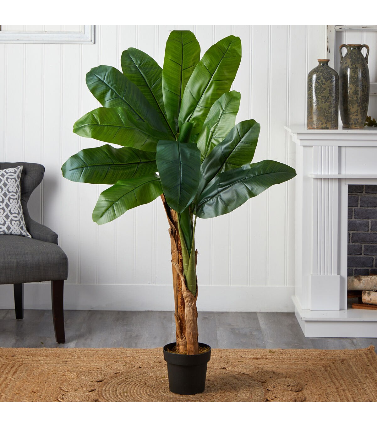 Nearly Natural 4ft. Double Stalk Banana Artificial Tree