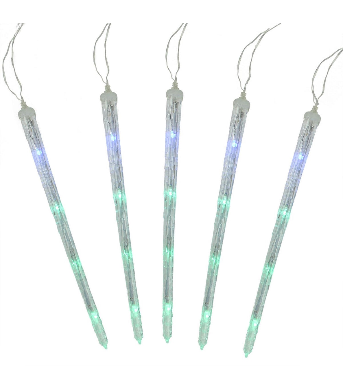 Northlight Multicolor LED Dripping Transparent Icicle Christmas Lights