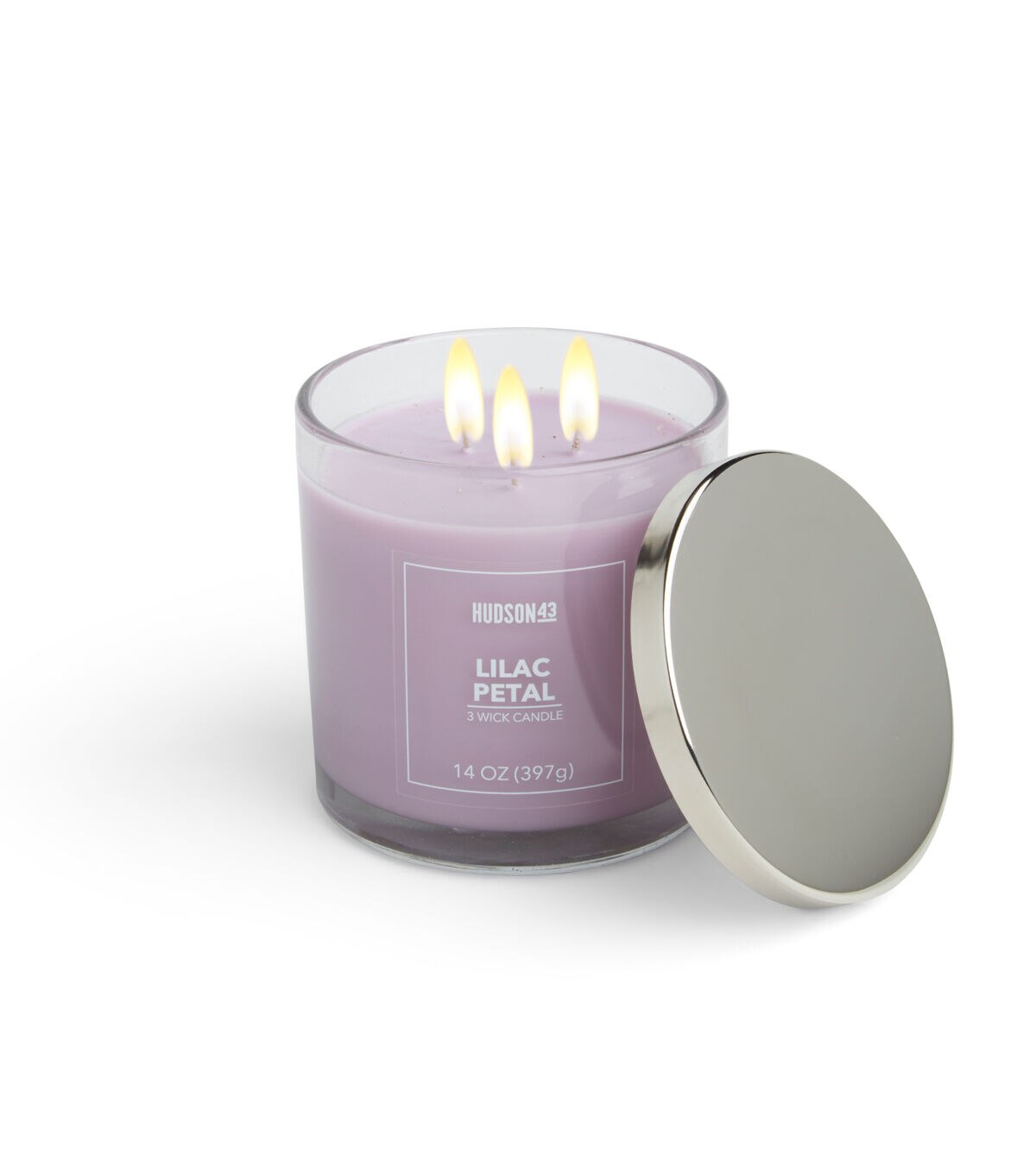 14oz Lilac Petal Scented Jar Candle by Hudson 43