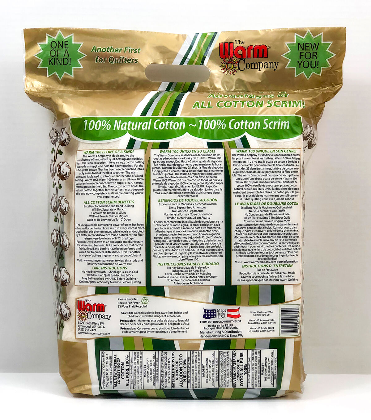 The Warm Company Warm 100 Full Size Batting