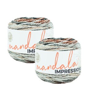 Lion Brand Mandala Impressions 164yds Bulky Acrylic Yarn 2 Bundle