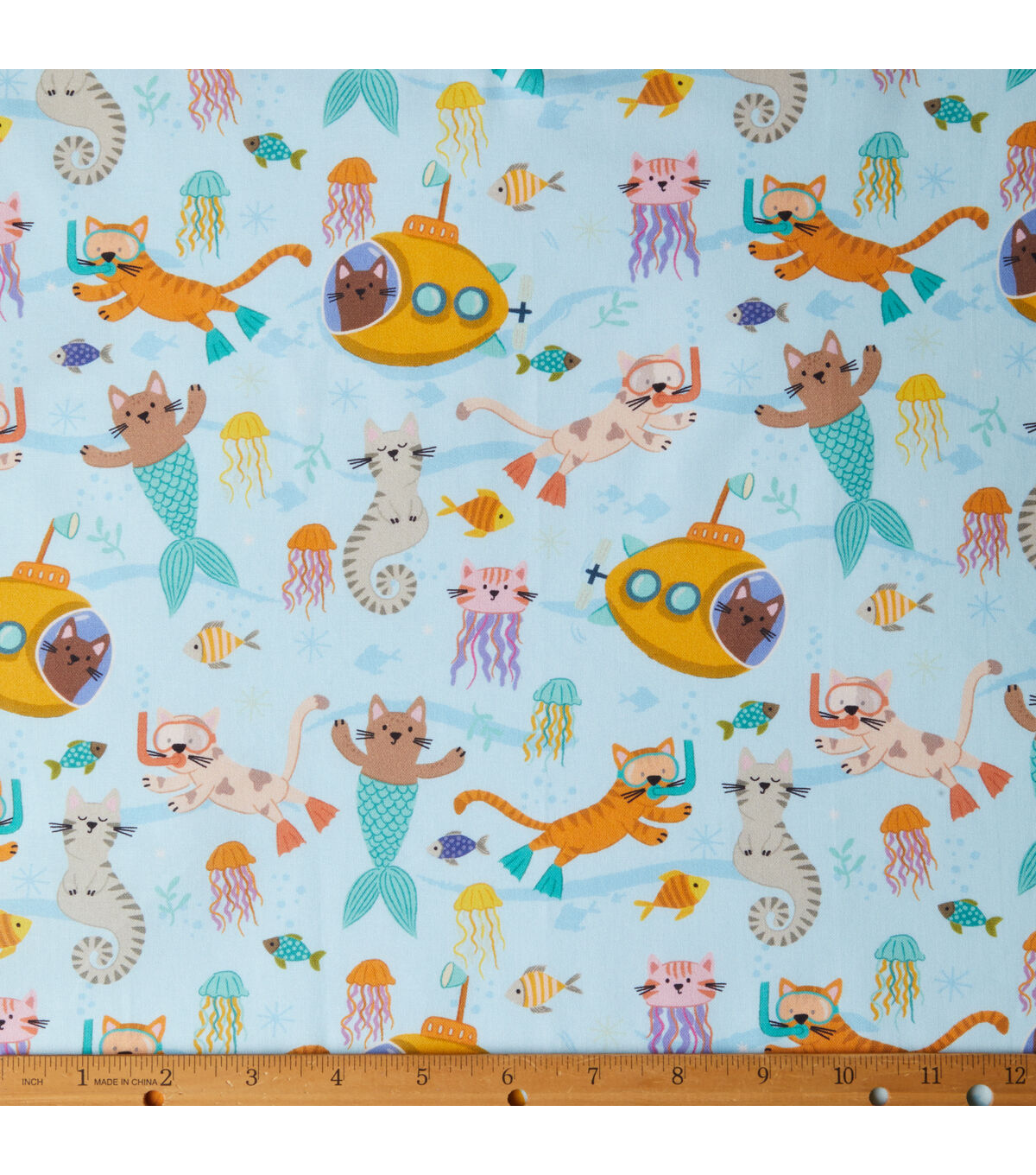 Robert Kaufman Seafaring Whiskers Novelty Cotton Fabric
