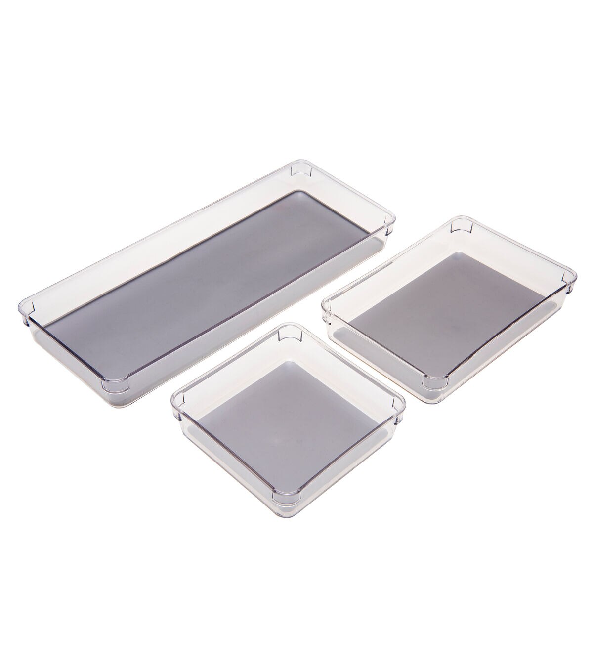 Simplify 3ct Clear Multipurpose Drawer Organizers