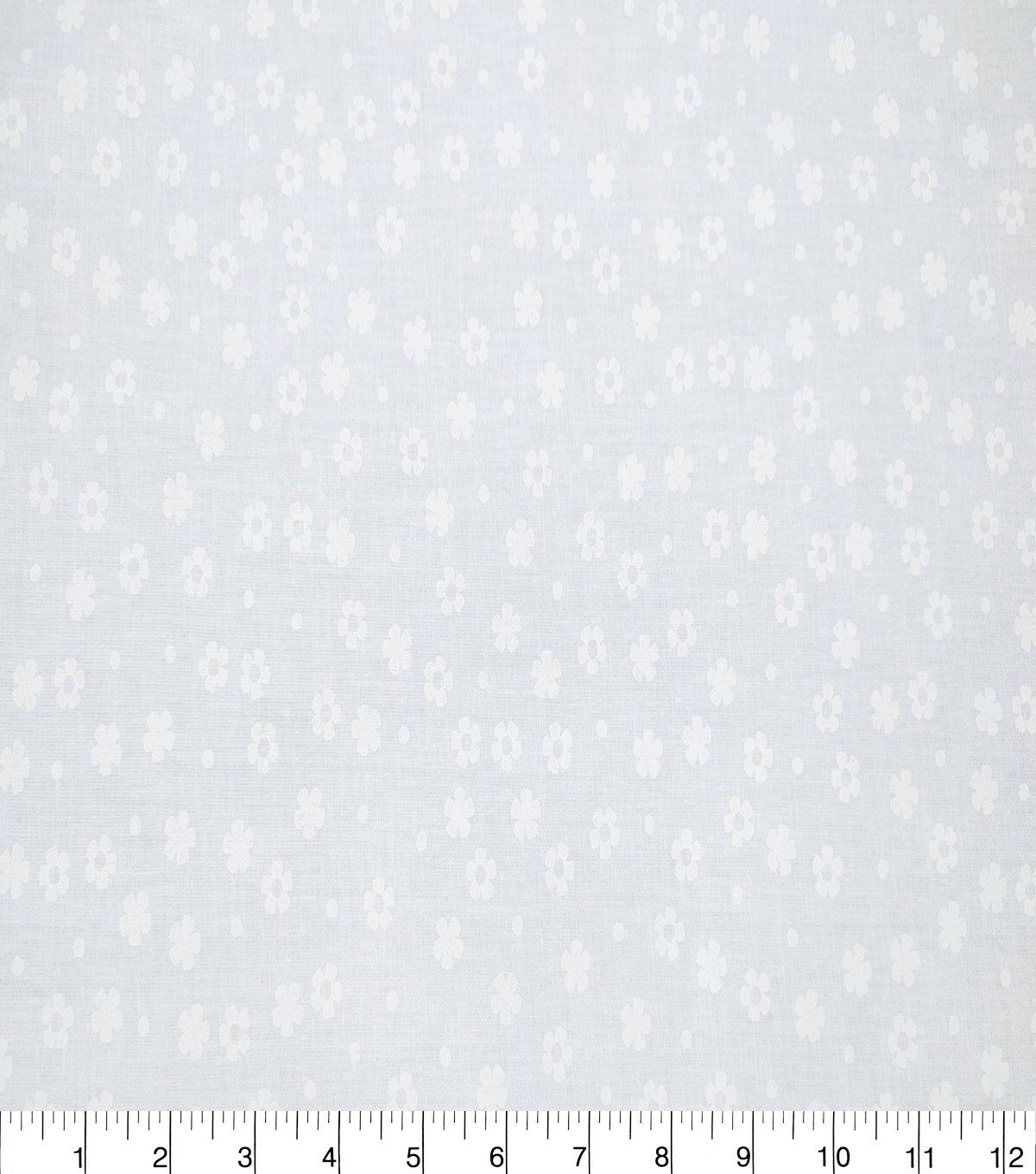 White Ditsy Floral Quilt Cotton Fabric by Quilter's Showcase