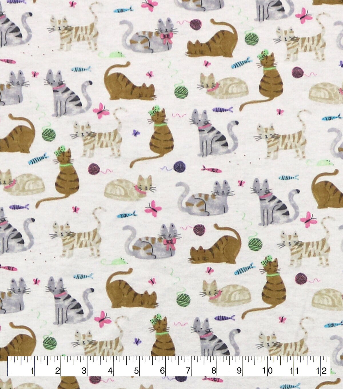 Curious Cats Super Snuggle Flannel Fabric