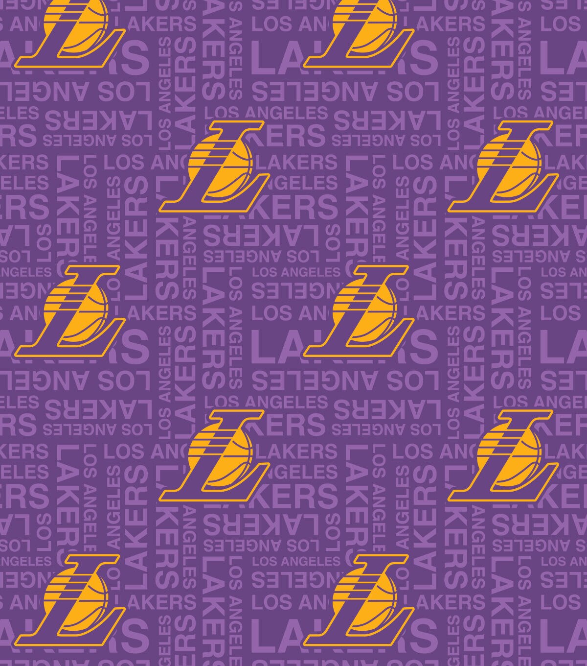 Los Angeles Lakers Toss Wordmark NBA Fleece Fabric
