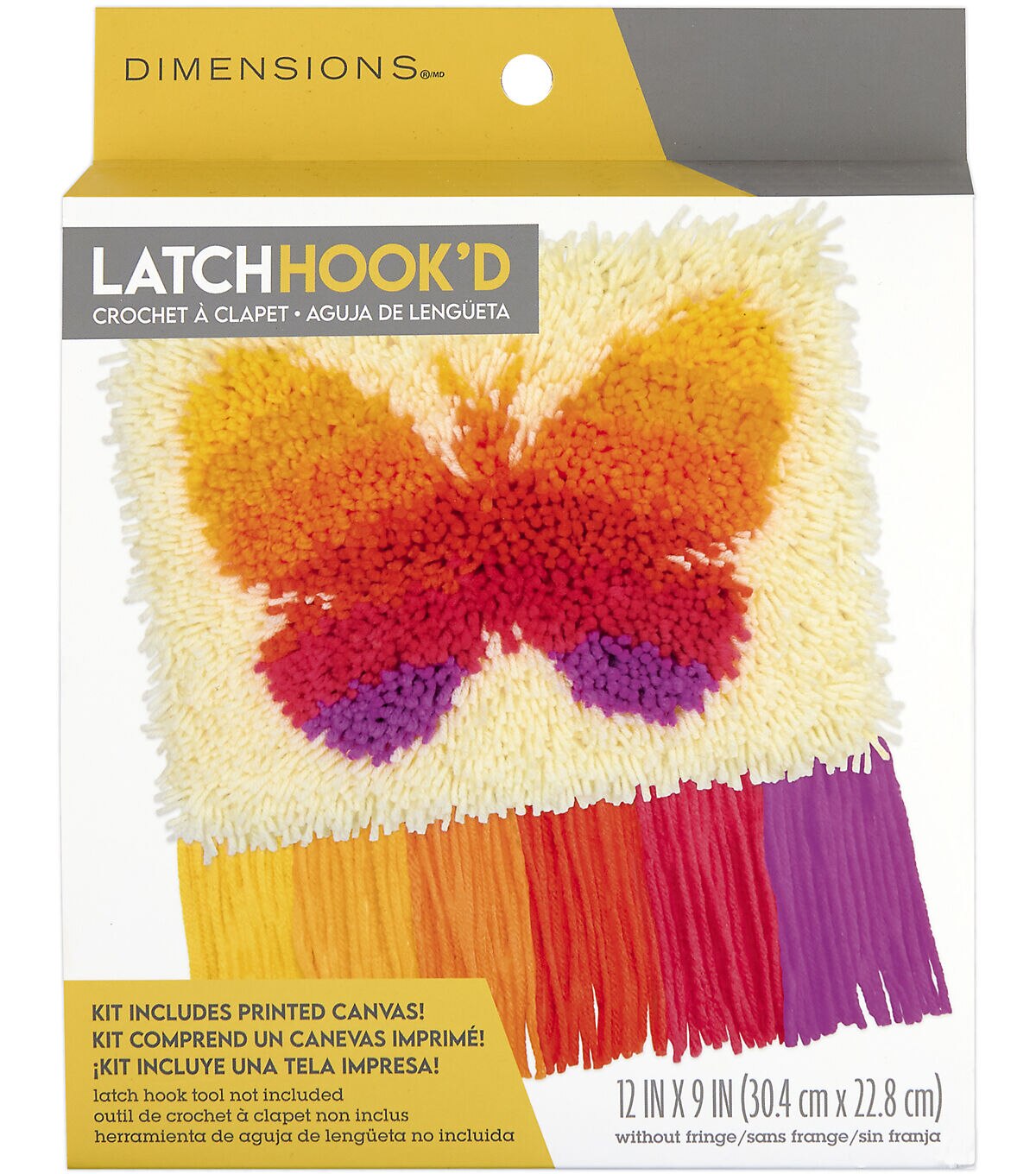 Dimensions Butterfly Fringe Latch Hook Kit 12