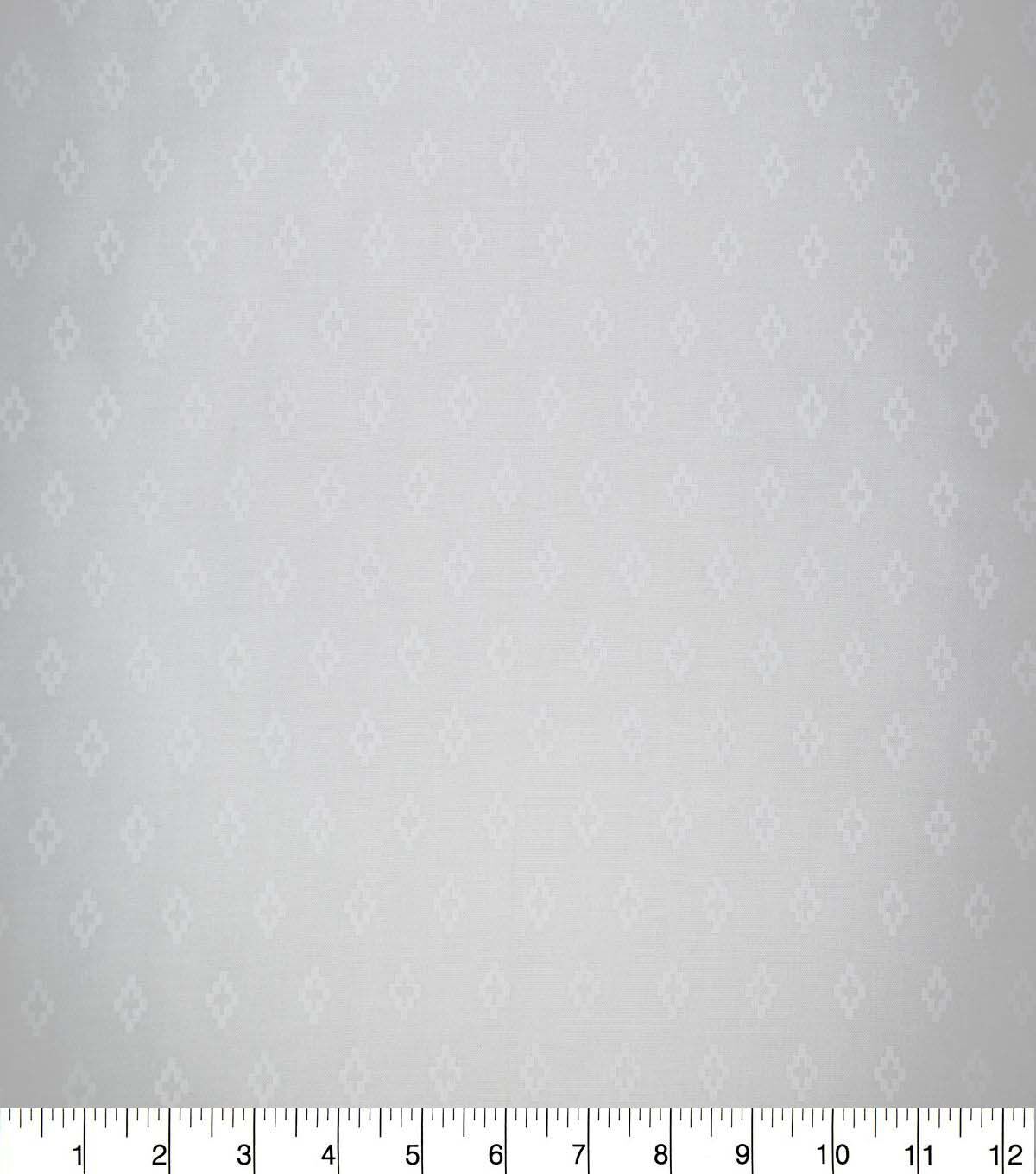 Geometric Pattern on White Cotton Fabric by Quilter's Showcase
