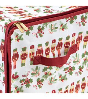 Laura Ashley Nutcracker Print Stackable Christmas Ornament Storage Box