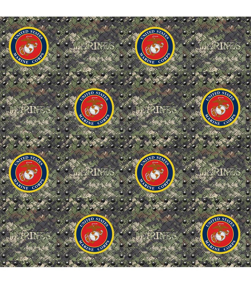 Military Marines Grate Premium Cotton Fabric