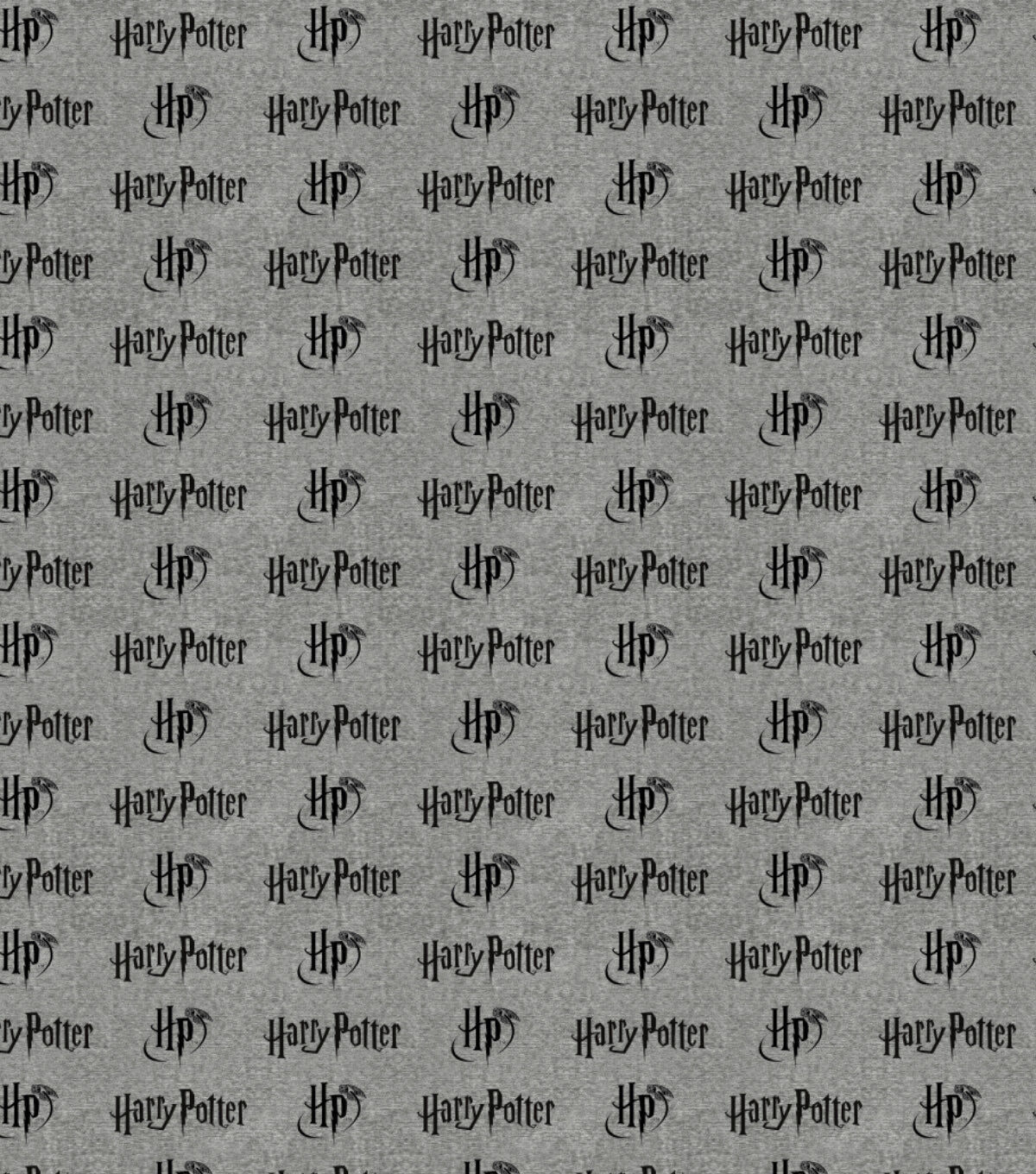 Harry Potter Cotton Fabric Tonal Logo Bolt