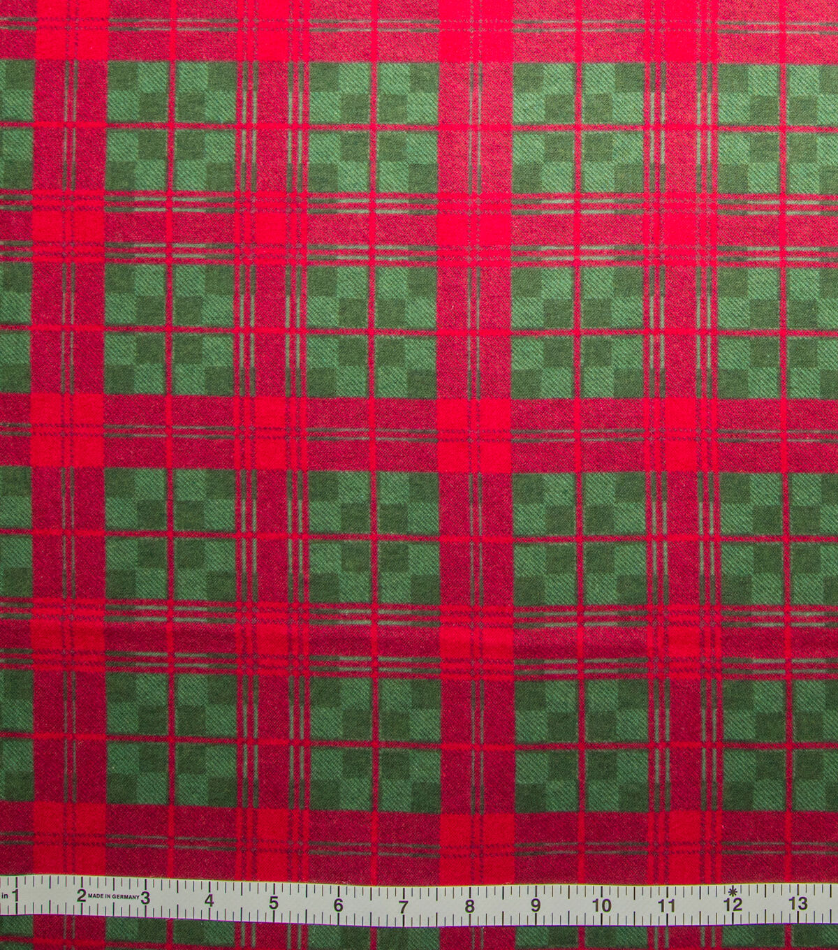 Green & Red Plaid Super Snuggle Flannel Fabric
