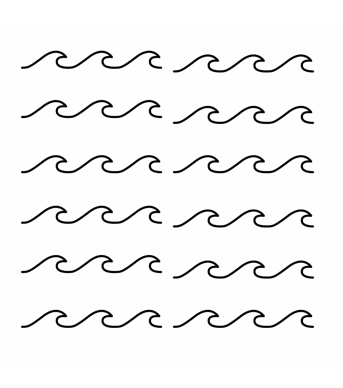 RoomMates Wall Decals Simplistic Waves
